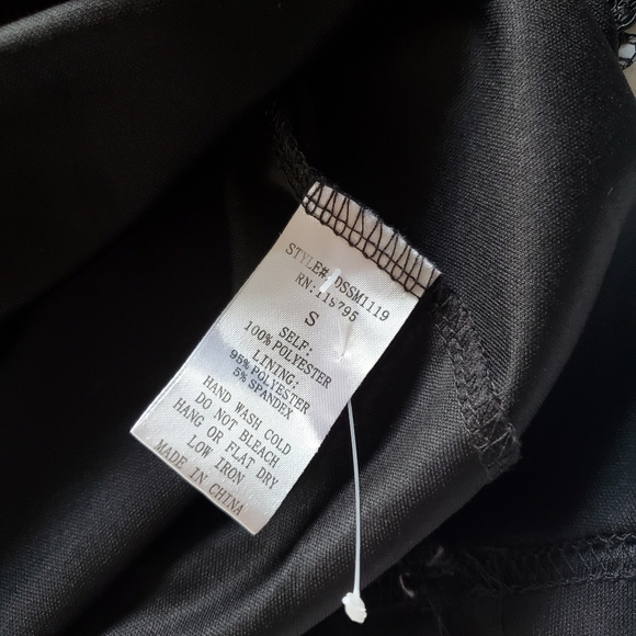 Little Black Dress A-Line Ribbon Tie White Collar Sleeveless - Picture 6 of 8